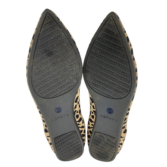 ROTHY’S Retired “The Point” Pointed Leopard Animal Print Slip On Ballerina Flats - Picture 10 of 14